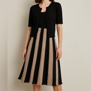 Merona Cardigan and knit skirt 2 Piece Set. Size Medium